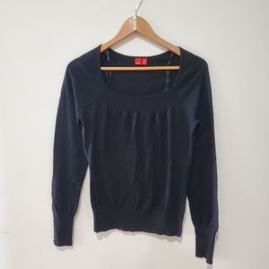 Esprit black square neck sweater xs